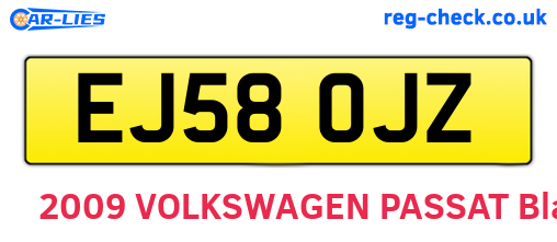 EJ58OJZ are the vehicle registration plates.