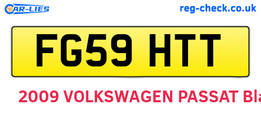 FG59HTT are the vehicle registration plates.