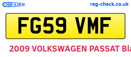 FG59VMF are the vehicle registration plates.