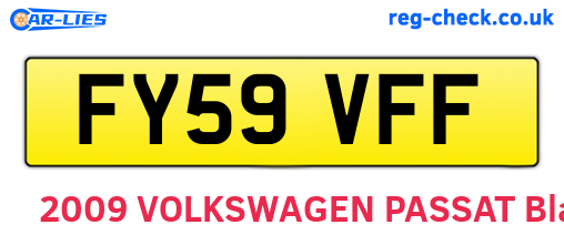 FY59VFF are the vehicle registration plates.