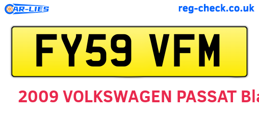 FY59VFM are the vehicle registration plates.