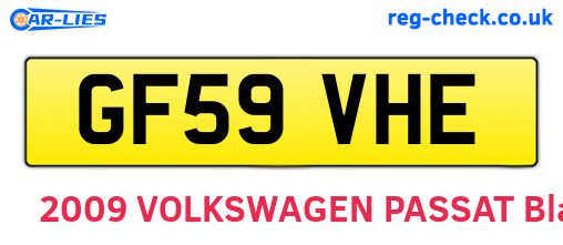 GF59VHE are the vehicle registration plates.