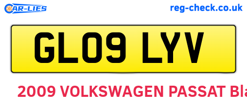 GL09LYV are the vehicle registration plates.