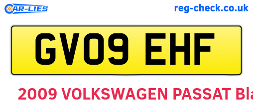 GV09EHF are the vehicle registration plates.