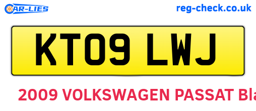 KT09LWJ are the vehicle registration plates.