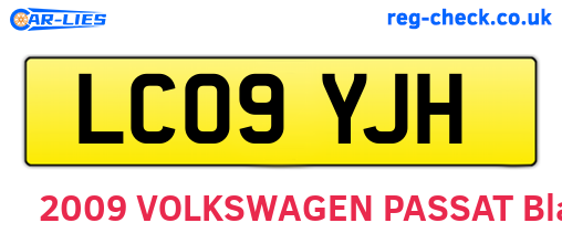 LC09YJH are the vehicle registration plates.