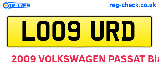 LO09URD are the vehicle registration plates.