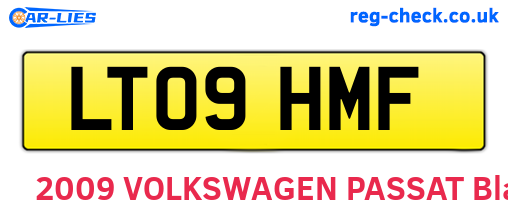LT09HMF are the vehicle registration plates.