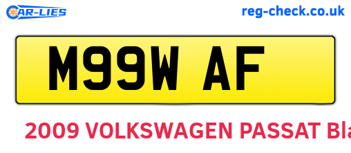 M99WAF are the vehicle registration plates.