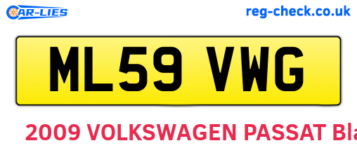 ML59VWG are the vehicle registration plates.