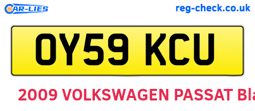 OY59KCU are the vehicle registration plates.