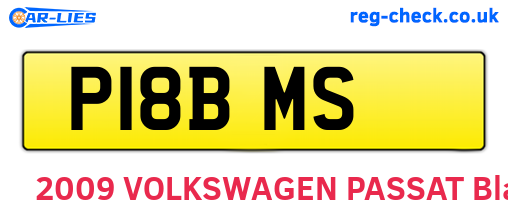 P18BMS are the vehicle registration plates.