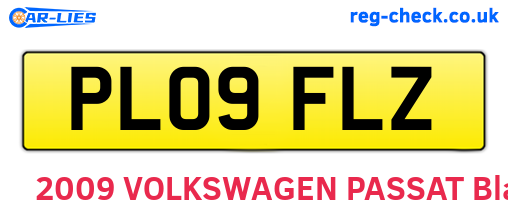 PL09FLZ are the vehicle registration plates.