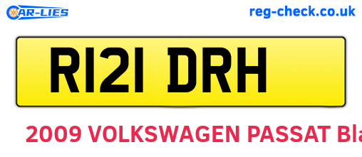 R121DRH are the vehicle registration plates.