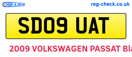 SD09UAT are the vehicle registration plates.