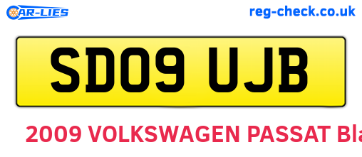 SD09UJB are the vehicle registration plates.