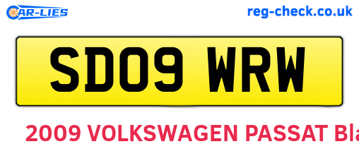 SD09WRW are the vehicle registration plates.