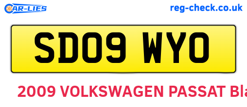 SD09WYO are the vehicle registration plates.