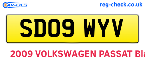 SD09WYV are the vehicle registration plates.