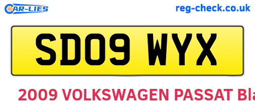 SD09WYX are the vehicle registration plates.