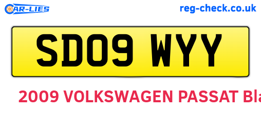SD09WYY are the vehicle registration plates.