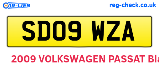 SD09WZA are the vehicle registration plates.