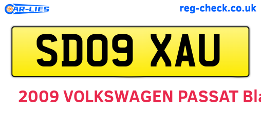 SD09XAU are the vehicle registration plates.
