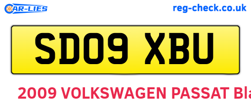 SD09XBU are the vehicle registration plates.