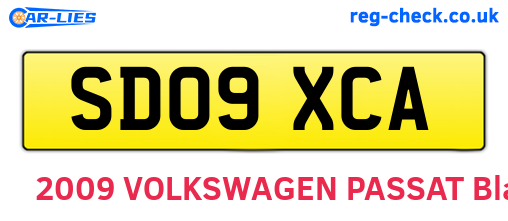 SD09XCA are the vehicle registration plates.