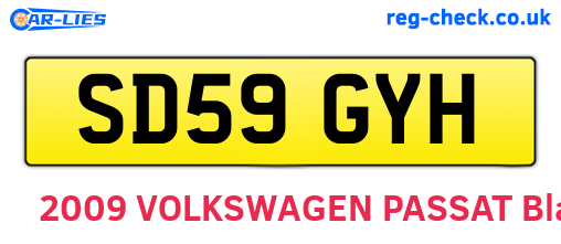 SD59GYH are the vehicle registration plates.