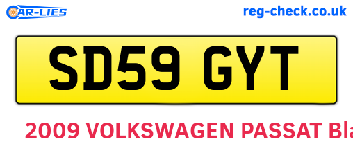 SD59GYT are the vehicle registration plates.