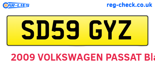 SD59GYZ are the vehicle registration plates.
