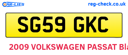 SG59GKC are the vehicle registration plates.