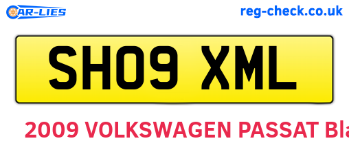 SH09XML are the vehicle registration plates.