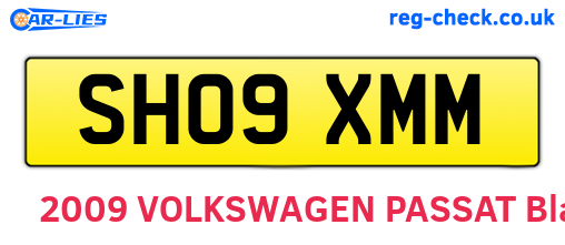 SH09XMM are the vehicle registration plates.