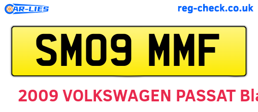 SM09MMF are the vehicle registration plates.