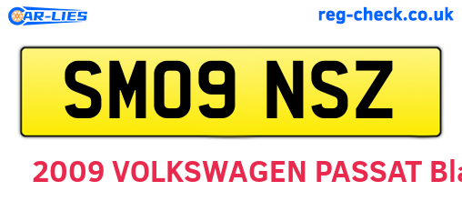 SM09NSZ are the vehicle registration plates.