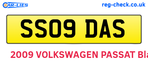 SS09DAS are the vehicle registration plates.