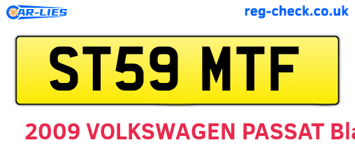 ST59MTF are the vehicle registration plates.