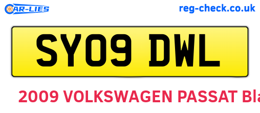 SY09DWL are the vehicle registration plates.