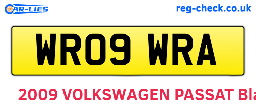 WR09WRA are the vehicle registration plates.