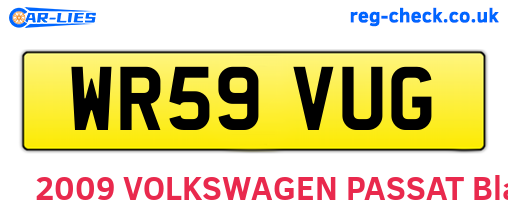 WR59VUG are the vehicle registration plates.