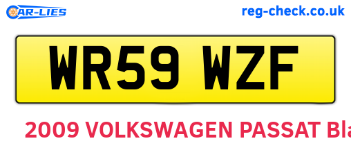 WR59WZF are the vehicle registration plates.