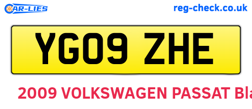 YG09ZHE are the vehicle registration plates.