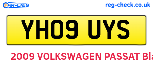 YH09UYS are the vehicle registration plates.