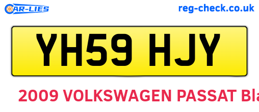 YH59HJY are the vehicle registration plates.