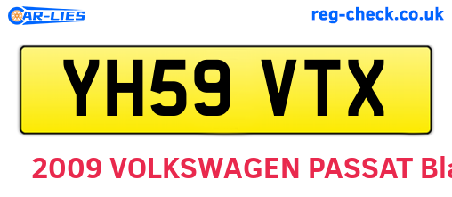 YH59VTX are the vehicle registration plates.