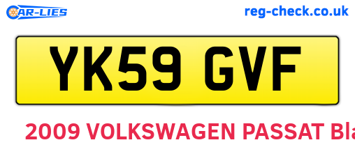 YK59GVF are the vehicle registration plates.
