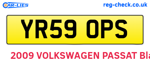 YR59OPS are the vehicle registration plates.