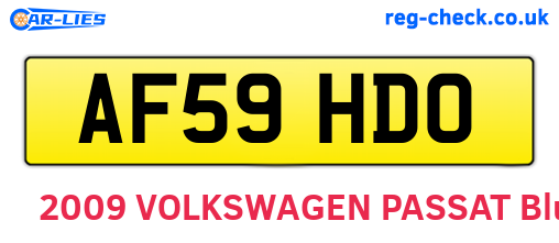 AF59HDO are the vehicle registration plates.